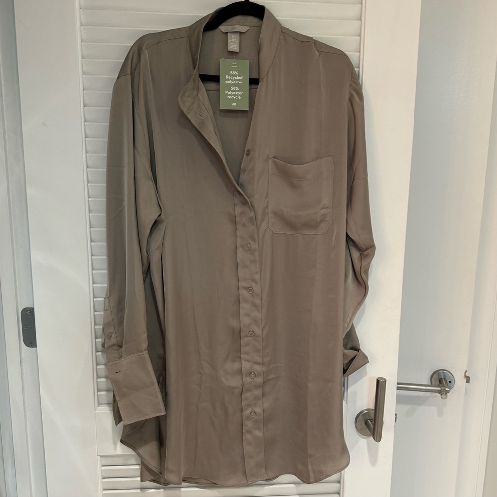 H&M gray oversized shirt